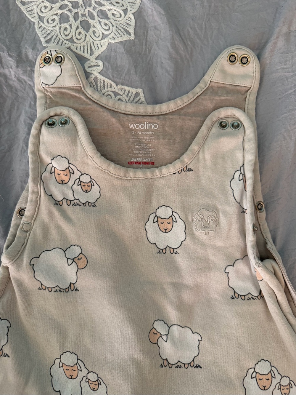 Woolino Merino Wool & Organic Cotton Baby Sleep Sack 2-24mo